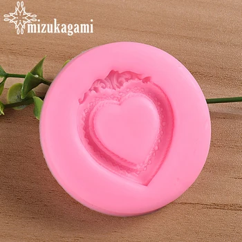 

1pcs UV Resin Jewelry Liquid Silicone Mold Heart Frame Resin Charms Molds For DIY Cake Baking Tool Making Jewelry Accessory