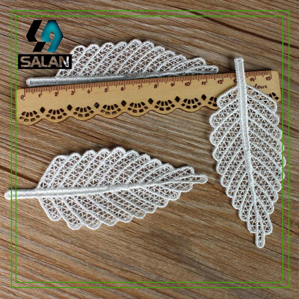 Nuevo algodón poliéster bordado tela pasta hoja de moda ropa parche decorativo pegar tela de encaje de alta calidad - 3