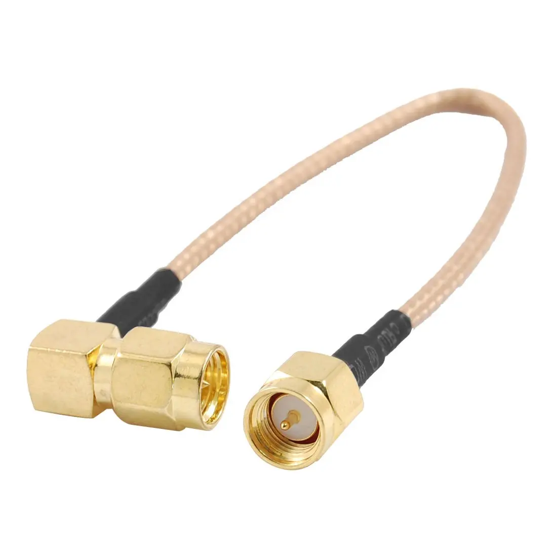 

6" SMA Male to SMA Right Angle Male Plug Jumper Pigtail Cable RG316