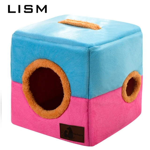 $US $9.99  Funny Cat Bed House Mat for Small Medium Dogs Cats Bed Soft Warm and Comfortable Cotton Material Pe