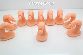 

Free Shipping 10 X Insert False Finger Professional Nail Art Practice Training Display Tool Fake Fingers Wholesale