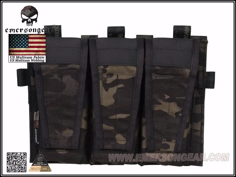 Emerson AVS Тройная журнальная сумка снаряжение для военных игр для страйкбола пейнтбол оборудование molle MAG EM9030 Мультикам цвет black Coyote