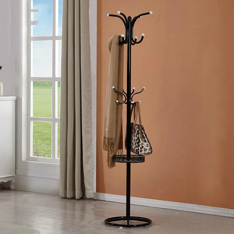 Metal Coat Rack Hanger with Suction Floor Bedroom Simple Hanging Clothes Rack Creative Iron