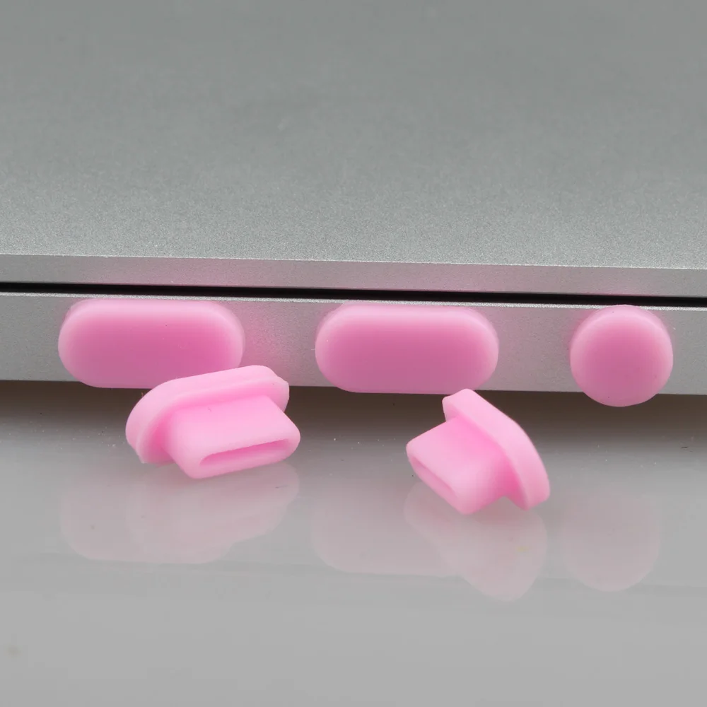 Для Xiaomi Mi notebook Air 12 13 Pro 15 ноутбук 12,5 13,3 15,6 дюймов ноутбук пылезащитные заглушки порты силиконовая Пылезащитная заглушка протектор - Цвет: Розовый