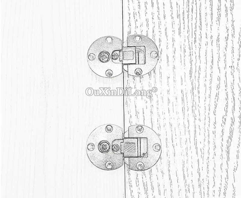 6 шт./лот круговой лоскут петли шкаф Скрытая створчатая дверь петля сплава KF429