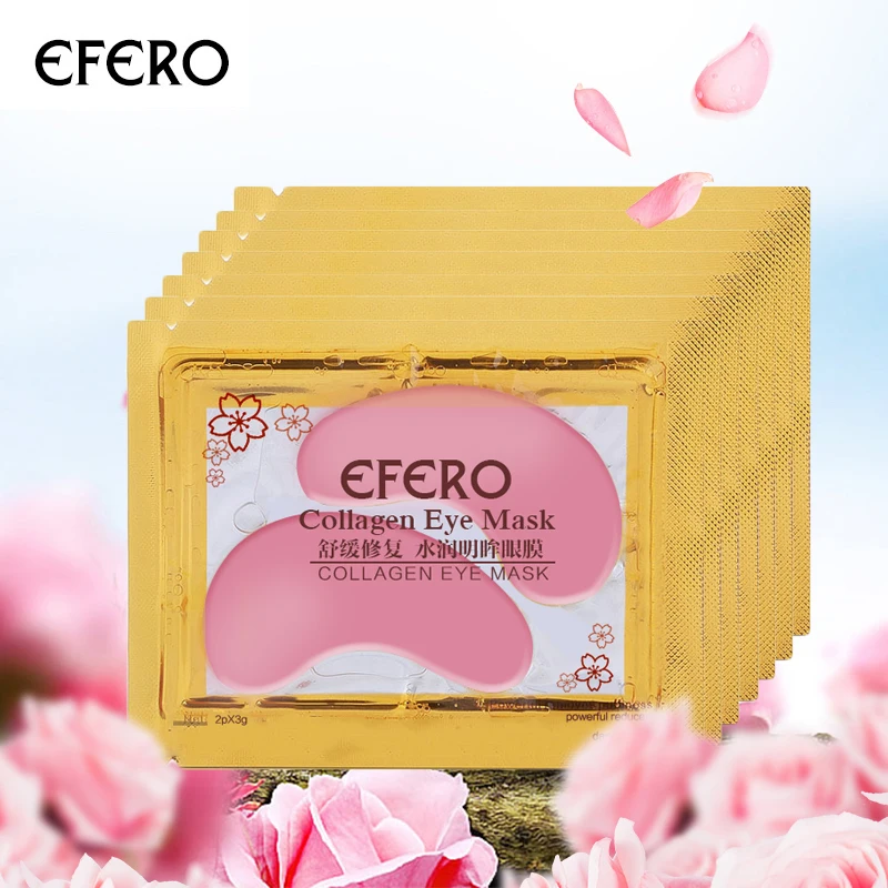 

EFERO 8pair=16pcs Collagen Eye Mask Hydrogel Eye Patch Sleep Mask for Face Care Mask Anti Dark Circles and Fine Lines Eye Pad
