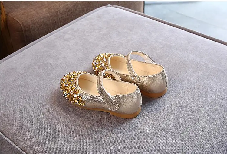 Новинка; обувь для девочек; обувь mary janes на плоской подошве с бусинами; обувь принцессы; детская танцевальная обувь; детская Свадебная обувь; цвет золотой