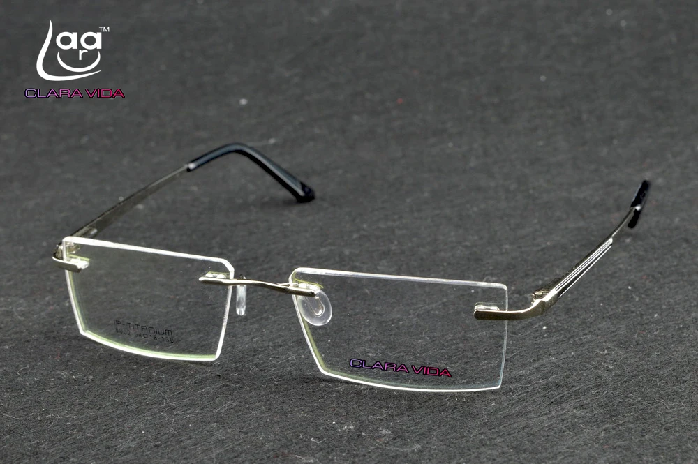 Lentes Opticos Mujer Gafas Clara Vida Новые дизайнерские качественные безрамные мужские очки без