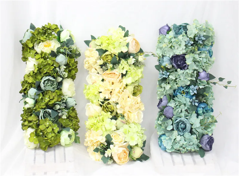 Подгоняемый 35 см искусственный цветок шар центральные пионы Гортензия ряд цветов Декор свадебная АРКА настенный стол цветок+ подсвечник