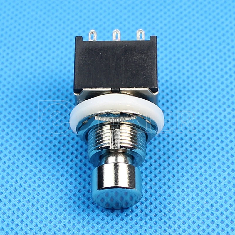 Guitar Effects 3PDT 9 Pins Latching Stomp Pedal Footswitch ON/ON Mini Foot Switch Black Color Base 2PCS electric guitar pedal