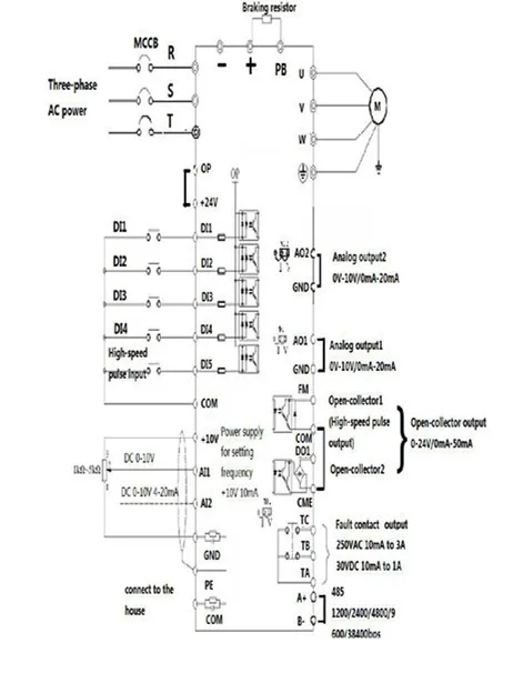 7.5KW 3 фазы переменного тока частоты vsd Векторный Преобразователь частоты/3 фазы 380 V/17A-Шэньчжэнь Hongchuan преобразователь частоты