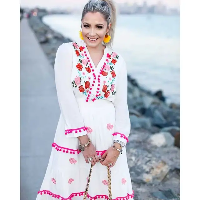 pom pom dress womens