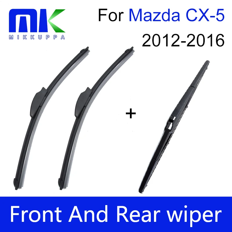 

Front And Rear Wiper Blades For Mazda CX-5 2012 2013 2014 2015 2016 Rubber Windscreen Windshield Wipers Auto Car Accessories