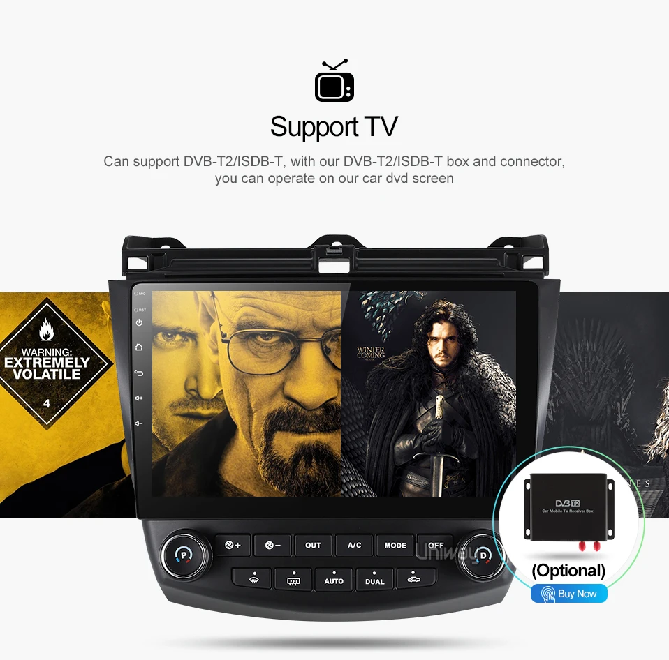 Cheap Uniway AYG1071 2G+32G android 8.1  car dvd for Honda Accord 7 2003 2004 2005 2006 2007 car radio video player gps navigation car 14