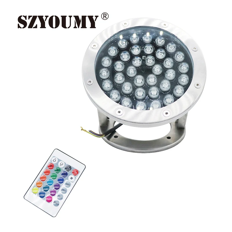 

SZYOUMY 12V 36W Warm White Cool White LED Underwater Lights Pond Pool Fountain Light Spot Lamps IP68 Waterproof 5pcs Lot