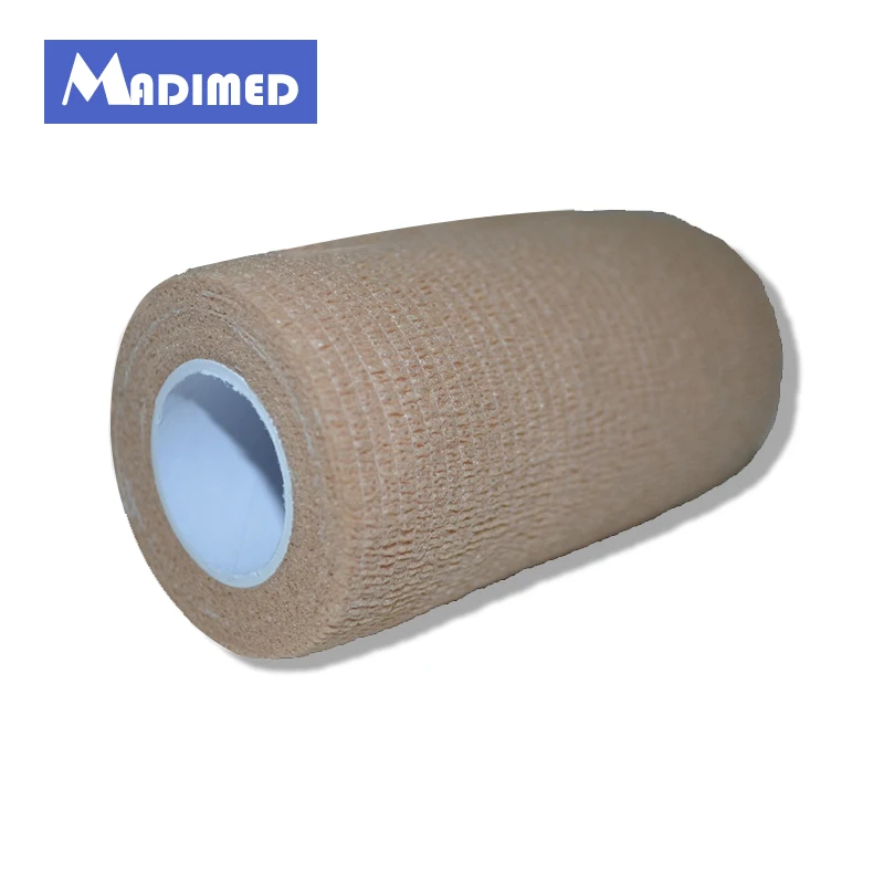 

6rolls/lot Coban10cm x 4.5m Nonwoven Elastic Self Adhesive Adherent Cohesive Wrap Bandage Tender Coflex Tape