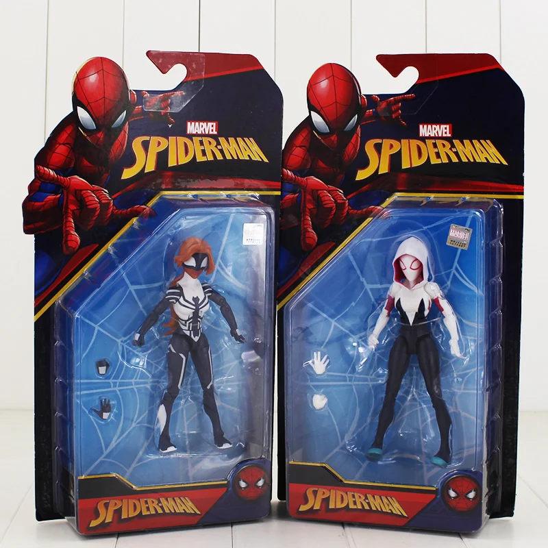 

16cm Superhero Spider Man Spider Woman Gwen Stacy Venom PVC Action Figure Model Collection Toy