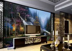 Пользовательские 3D фото обои Гостиная Фреска дом мост ночь картина маслом 3d фото диван ТВ Задний план нетканые обои росписи