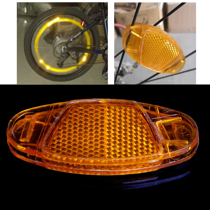 1Pc Bicycle Bike Spoke Reflector Safety Warning Light Wheel Rim Reflective Mount