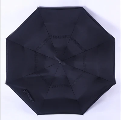 Складной обратный зонтик двойной слой перевернутый ветрозащитный дождь автомобиля зонты для женщин S1006