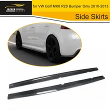 Автомобиль Стайлинг углеродного волокна авто боковые юбки фартук для VW Golf MK6 R20 бампер только 2010-2013