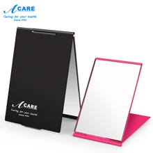 

1Pc Makeup Mirror Portable Ultra-thin Black Rose Red Make Up Pocket Mirror Cosmetic Hand Rectangle Foldable Mirrors Small Gifts