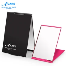 ФОТО makeup mirror portable ultra-thin black rose red make up pocket mirror cosmetic rectangle foldable foldable mirrors small gifts 