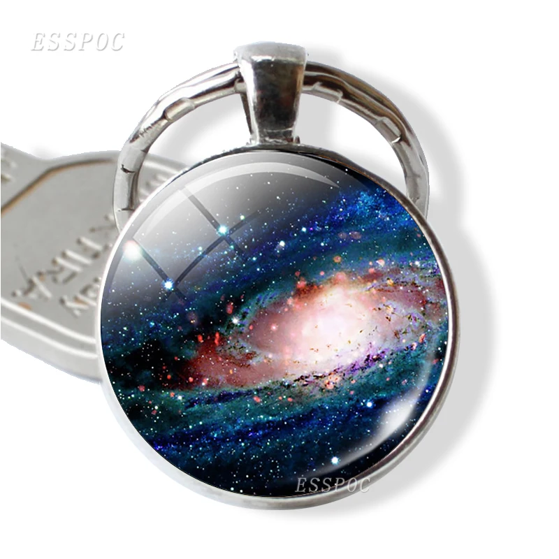 Вселенная Галактика Туманность брелок модный милый брелок крутая планета круглый кулон брелок дружба подарок Астрономия подарки XG