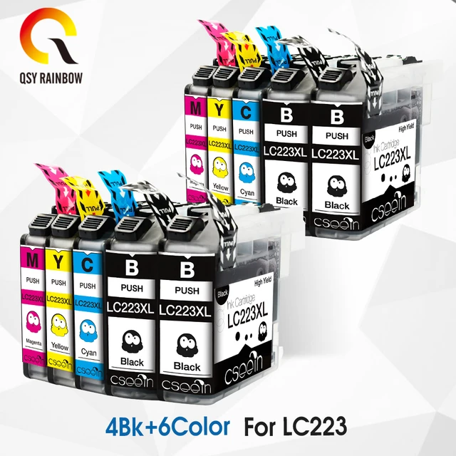 10 Pk Lc223 Xl For Brother Dcp-j4120dw J562dw Mfc-j480dw J680dw J880dw  J4420dw J4620dw J4625dw Compatible Ink Cartridge Chipped - Ink Cartridges -  AliExpress