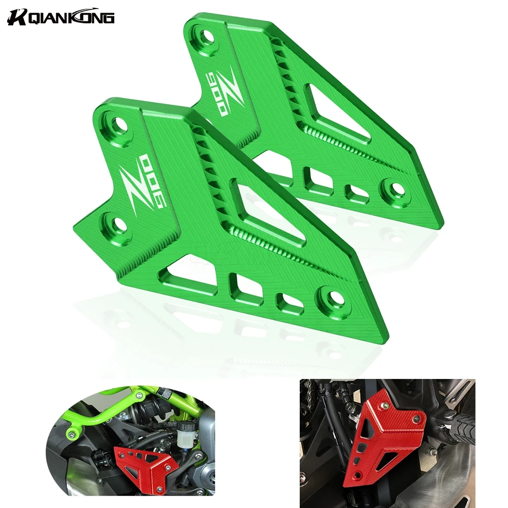 Black Motorcycle Footrest Foot Peg Protector Heel Protective Cover Guard for Z900 2017-Onwards. Kawasaki Foot Peg Protector