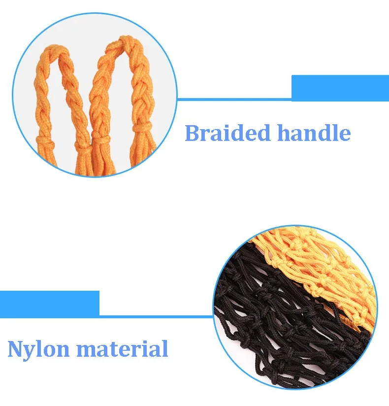 1 шт. ткацкая нейлоновая сумка-сетка для переноски мяча Сетчатая Сумка спортивная портативная Экипировка футбольные мячи Волейбольный мяч Сетчатая Сумка