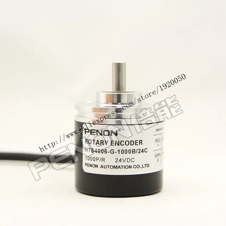 

stock HTS4006-G-1000B / 24C rotary encoder 1000 pulses 40mm outer diameter solid shaft