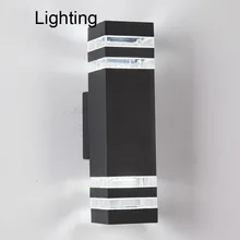 Современный открытый Водонепроницаемый LED Настенные светильники AC90-260V с 2 шт.* 5 Вт светодиодные лампы IP65 Алюминий Двор Сад крыльцо коридор огни