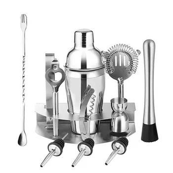 

12pcs Stainless Steel Cocktail Shaker Mixer Drink Bartender Tools Bar Set Kit