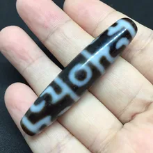 Высокое качество 55 мм x 12 мм DYI бисер Тибетский Мистический Агат Дзи свободные бусы украшение кулон отличный подарок