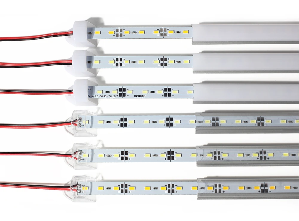 Светодио дный бар огни белый теплый белый холодный белый DC12V 5630 5730 Светодиодные ленты светодио дный трубки с U алюминиевый корпус + PC крышку 5