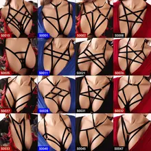 Soutien-gorge harnais élastique réglable sans manches, sangle ajourée, hauts Sexy dames, sous-vêtements Punk Goth, ceinture jarretelles, livraison rapide