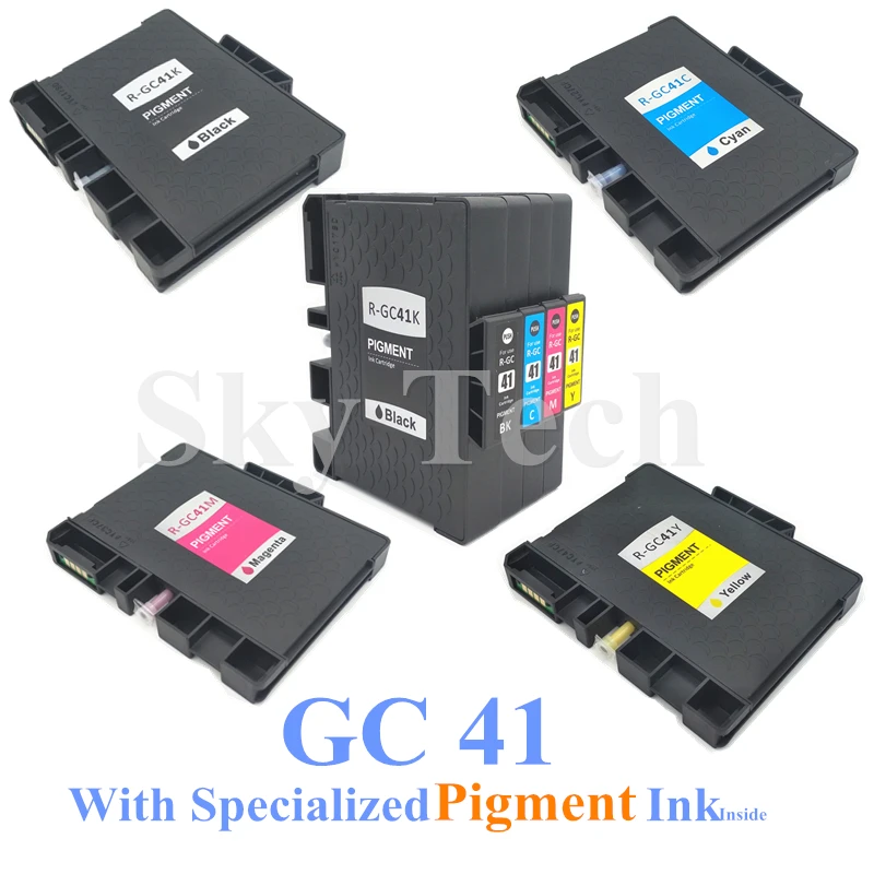 Совместимый картридж для Ricoh GC41 3/3110DNW/SFNw/3100SNw/2100N/3110DN/7100DN. С пигментными