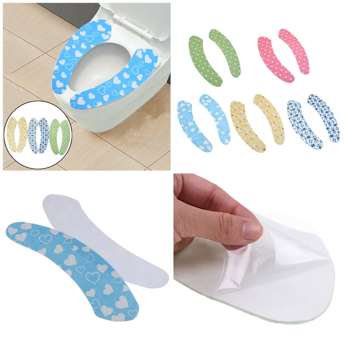 Buy 2PCS Washable Soft Warmer Toilet Seat Cover