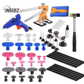 

WHDZ PDR Tools Paintless Dent Repair Tools Car Hail Damage Repair Tool Hot Melt Glue Sticks Glue Gun Puller Tabs Kit