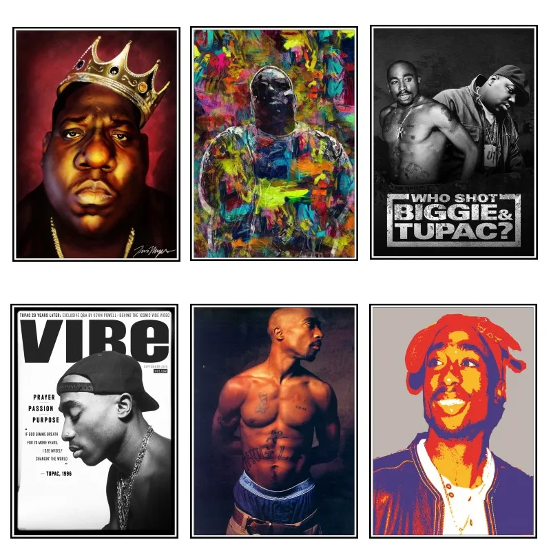 

Tupac Shakur Notorious B.I.G. Biggie Poster Wall Art Painting Picture for Room Decorative Home Decor wall decals bar