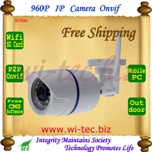Поддержка 32 г SD Карты WI-FI 960 P ИК Безопасности Пуля ONVIF Водонепроницаемый ночного Видения P2P IP Cam Ик 1.3MP Мегапиксельная Сетевая Камера