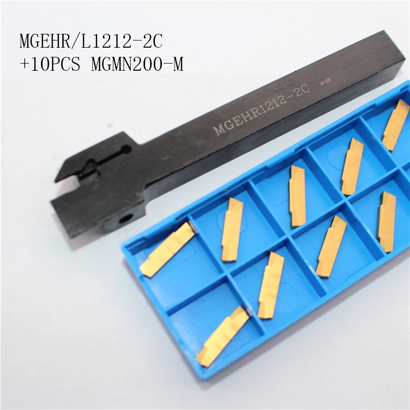 

MGEHR/L1010-2C MGEHR/L1212-2C include Corresponding model blade Grooving tool Arbor knife Groove CNC Lathe Turning Tool holder
