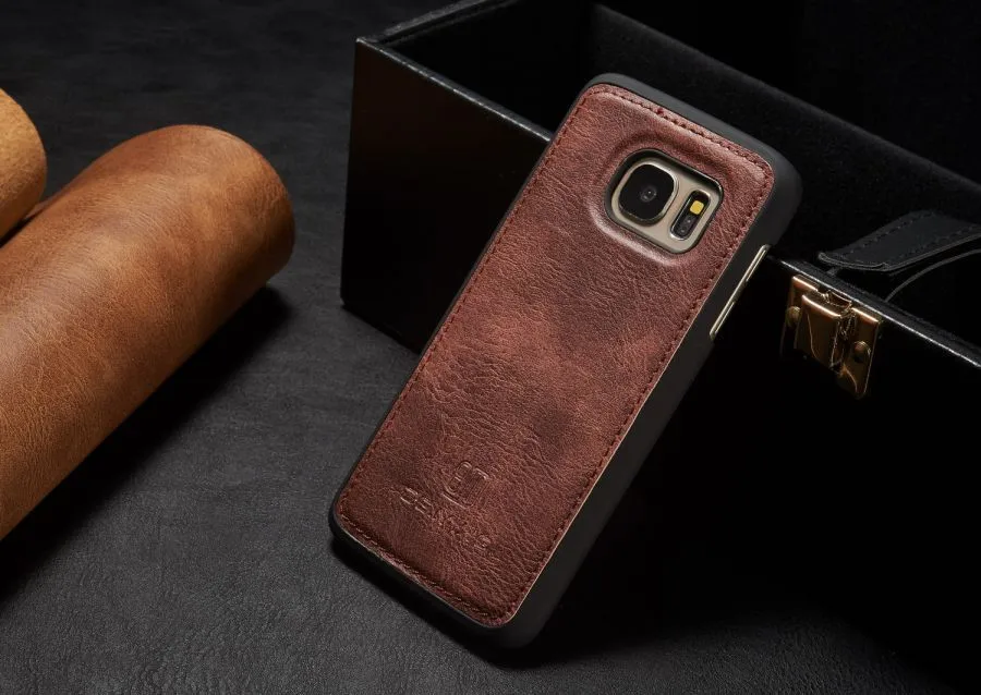 Роскошный кожаный чехол-бумажник в стиле ретро для samsung Galaxy S7/S7 Edge, чехол для samsung S7 s 7 Edge, Магнитная задняя крышка