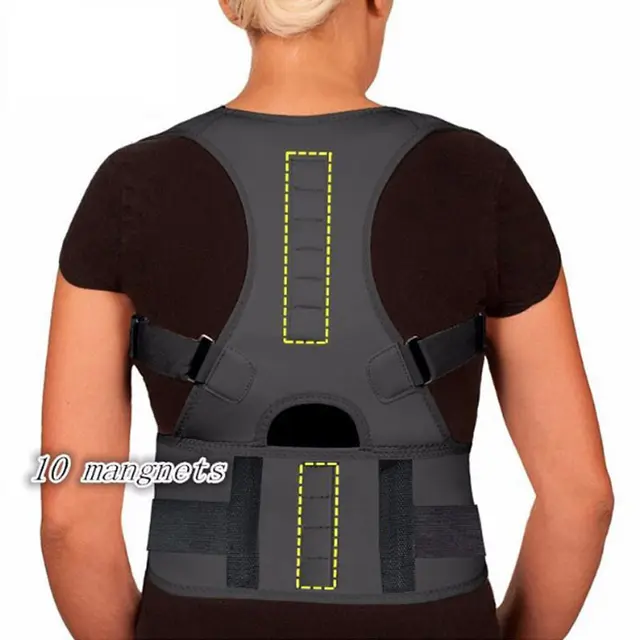 Adjustable Magnet Posture Corrector Male Corset Back Belt Straightener Brace Shoulder Corrector De Postura Suporte Belt