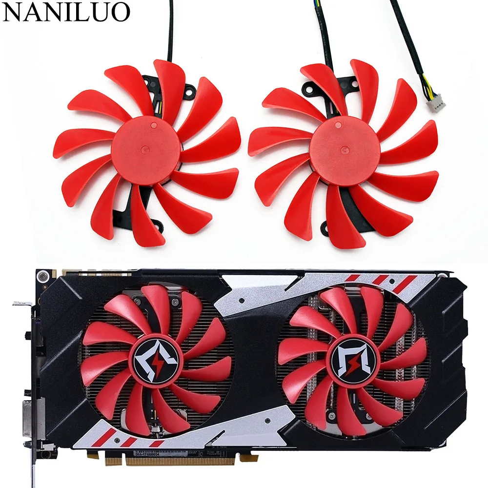 Кулер GPU Palit GTX 1070 GTX1070 OC альтернативный охлаждающий вентилятор для видеосъемки 2