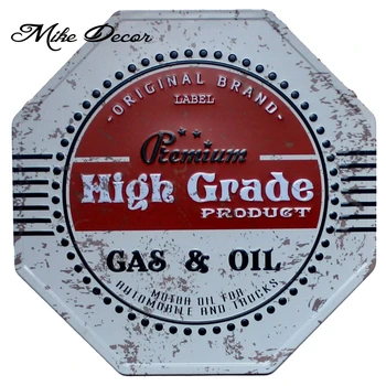 

[ Mike Decor ] GAS OIL high Grade Classic Public painting Retro Gift Irregular sign decor for Garage YB-817 Mix order