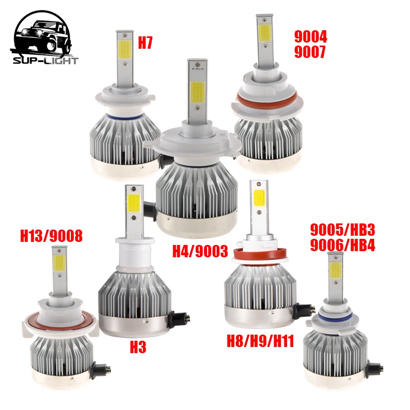 4 шт./лот H4 H3 9005/6 9004/7 H7 H8 H9 H11 Светодиодная лампа для фар 30 Вт X4 6000K 3000k Автомобильная