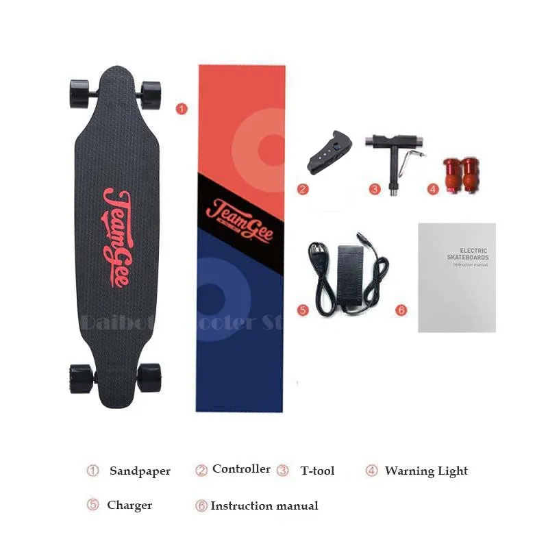 Best Electric Scooter Adult Four Wheels Electric Scooters Brushless Motor 36V 700W Electric Skateboard Longboard 40KM/H 3