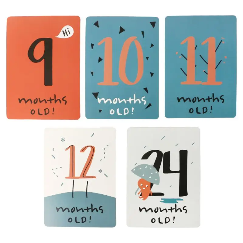 20 Pcs/Set Month Card Baby Photography Photo Cards Monthly Newborn Photos Funny Cartoon Decoration Creative Commemorative Memory 20 Pcs/Set Month Card Baby Photography Photo Cards Monthly Newborn Photos Funny Cartoon Decoration Creative Commemorative Memory